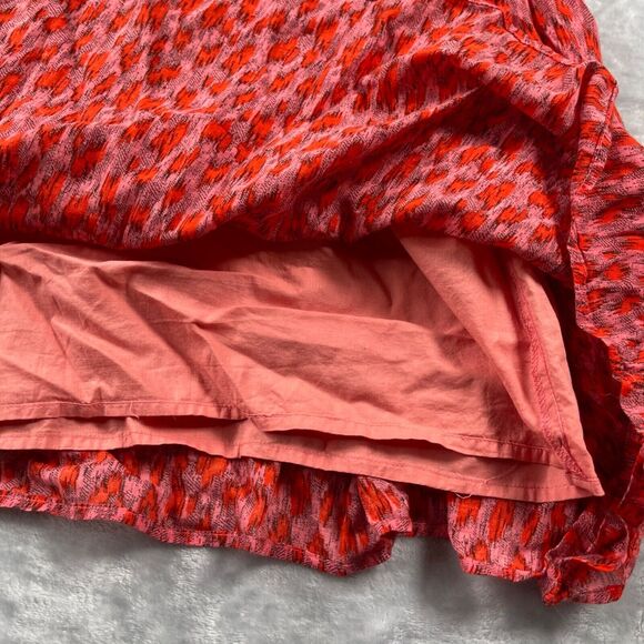 Joie Dress Womens Large Red Tea Rose Floral Relaxed Fit Sleeveless V-neck Casual - Picture 2 of 16